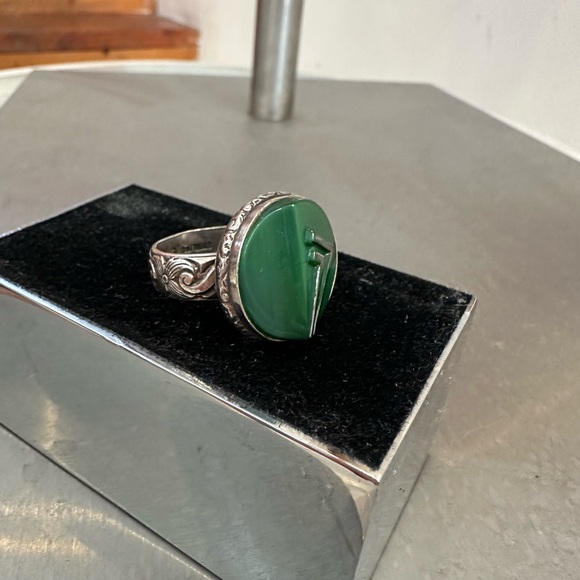 Art Deco style ring - sterling-size 7 - Picture 5 of 9